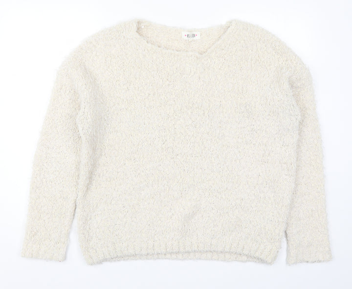 New Look Womens Beige Knit Pullover Jumper Size L