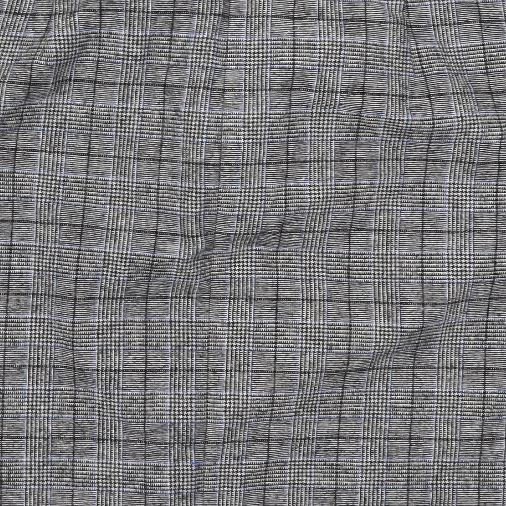 Marks and Spencer Womens Grey Check  Mini Skirt Size 18  - Blue