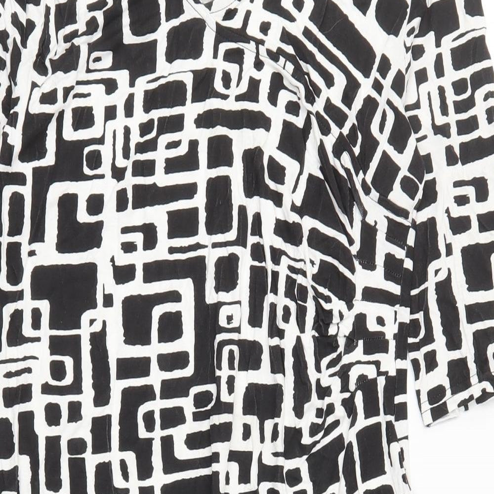 Ellos Womens Black Geometric  Pencil Dress  Size 12  - Black and White