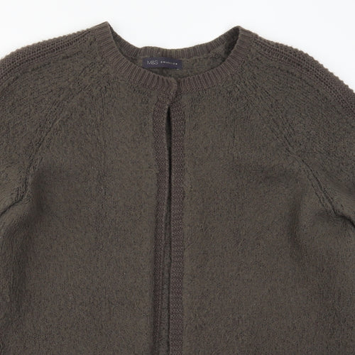 Marks and Spencer Womens Green  Knit Cardigan Jumper Size 18