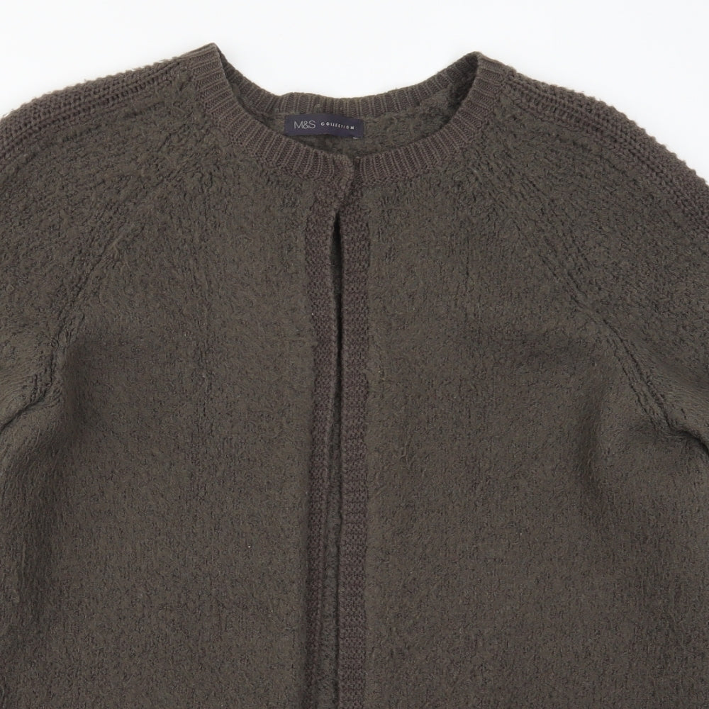 Marks and Spencer Womens Green  Knit Cardigan Jumper Size 18