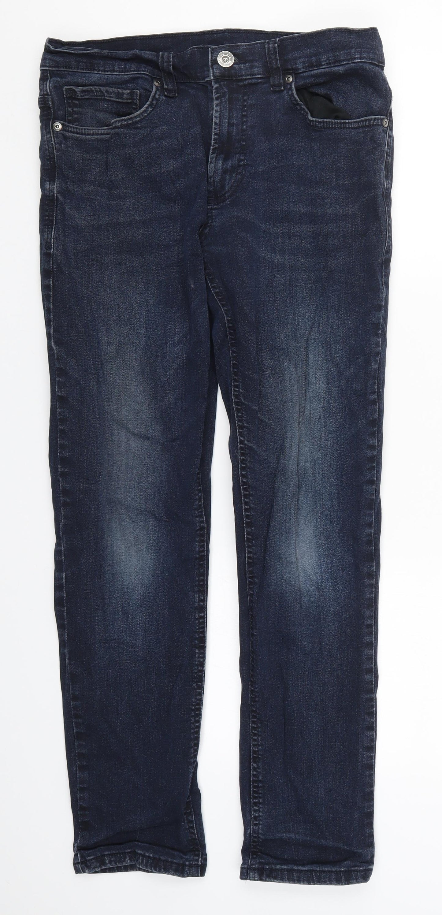 F&F Mens Blue  Denim Straight Jeans Size 32 L30 in
