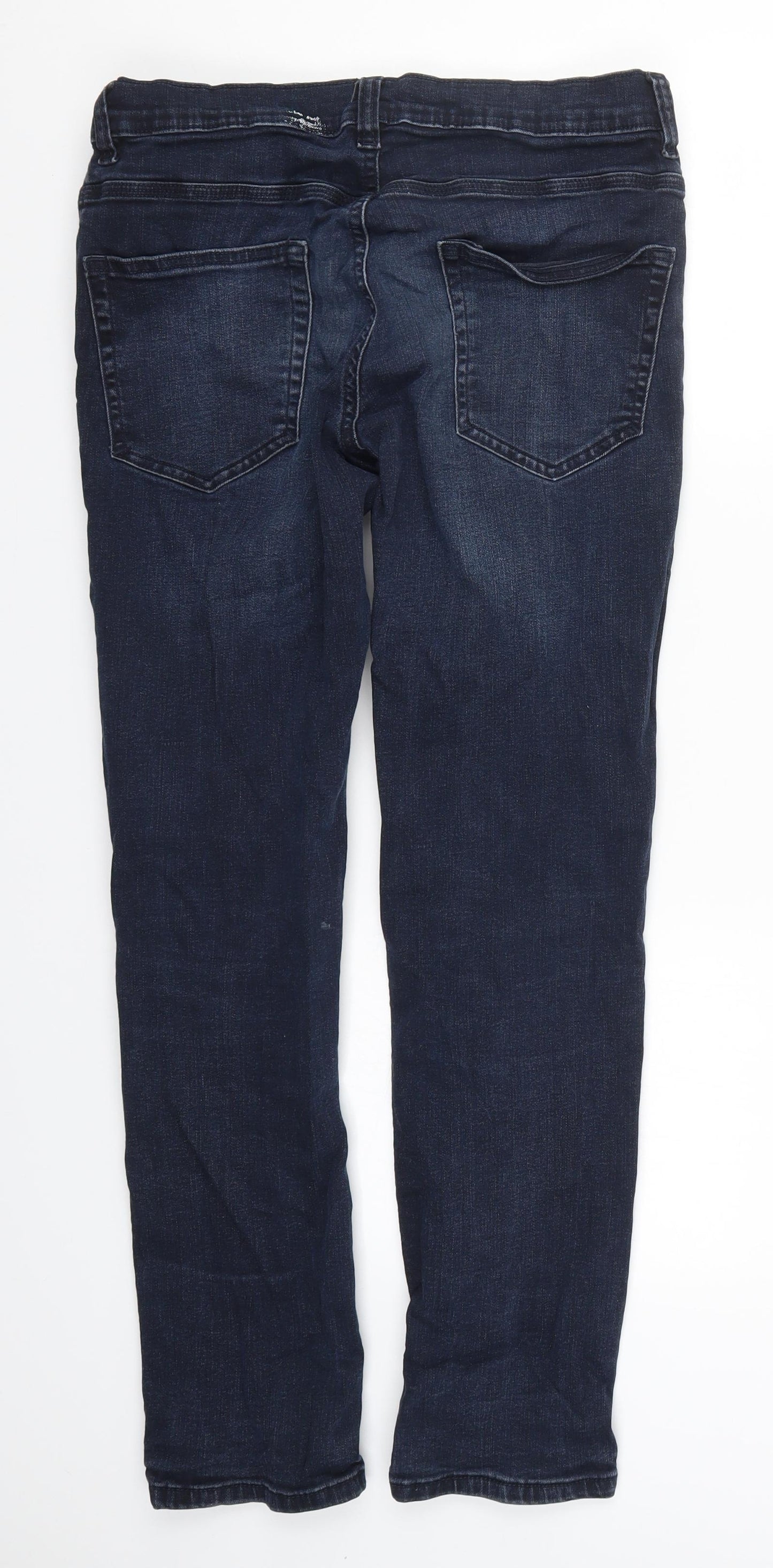 F&F Mens Blue  Denim Straight Jeans Size 32 L30 in