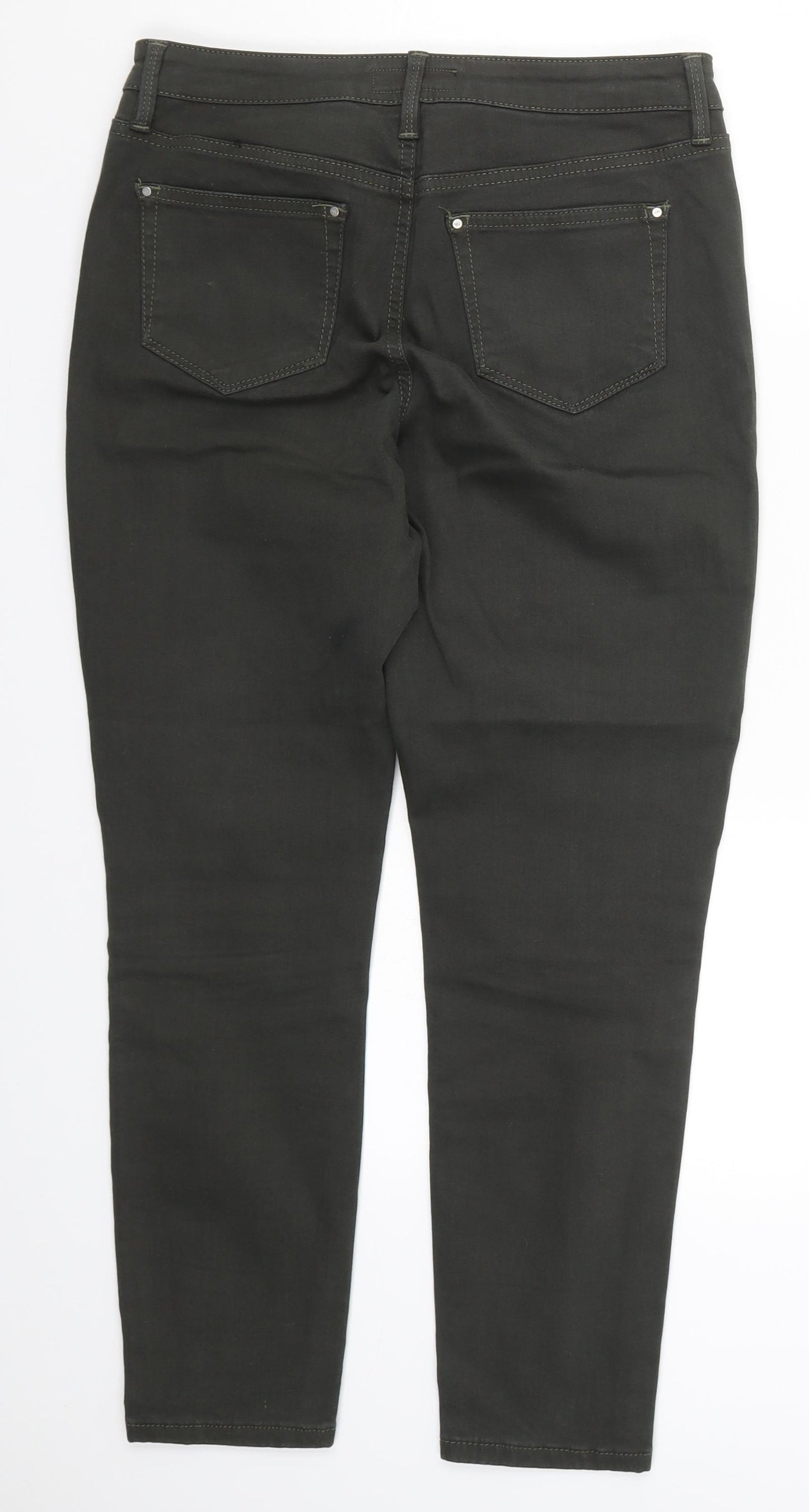 Warehouse Womens Green  Denim Skinny Jeans Size 12 L25 in