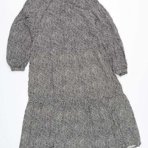 H&M Womens Black Geometric  Trapeze & Swing  Size S  - Speckled