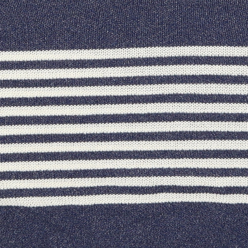 Preworn Womens Blue Striped Knit Pullover Jumper Size S