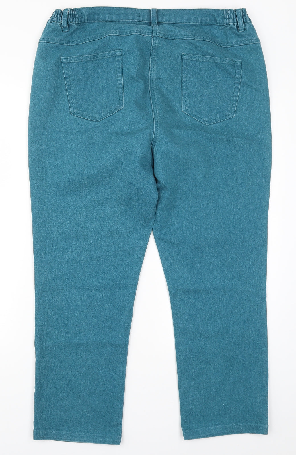 Preworn Womens Blue  Denim Straight Jeans Size 18 L25.5 in