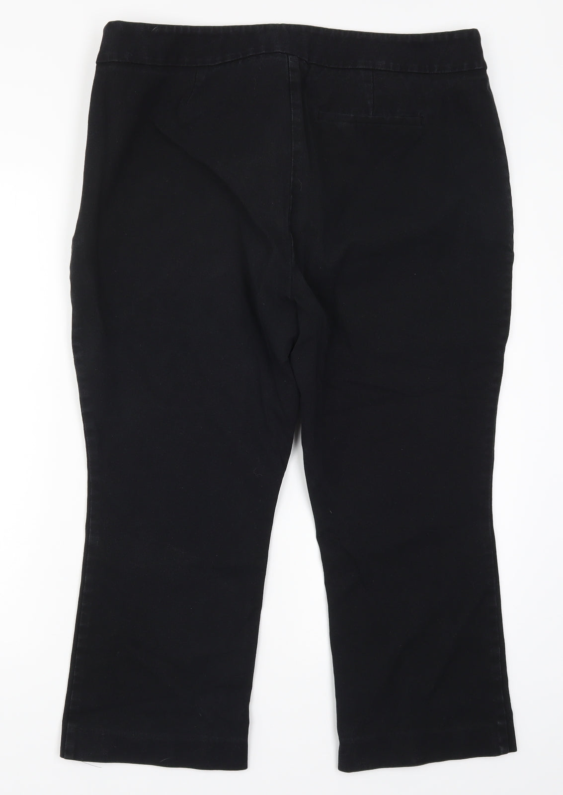 Marks and Spencer Womens Black  Denim Cropped Jeans Size 16 L22.5 in