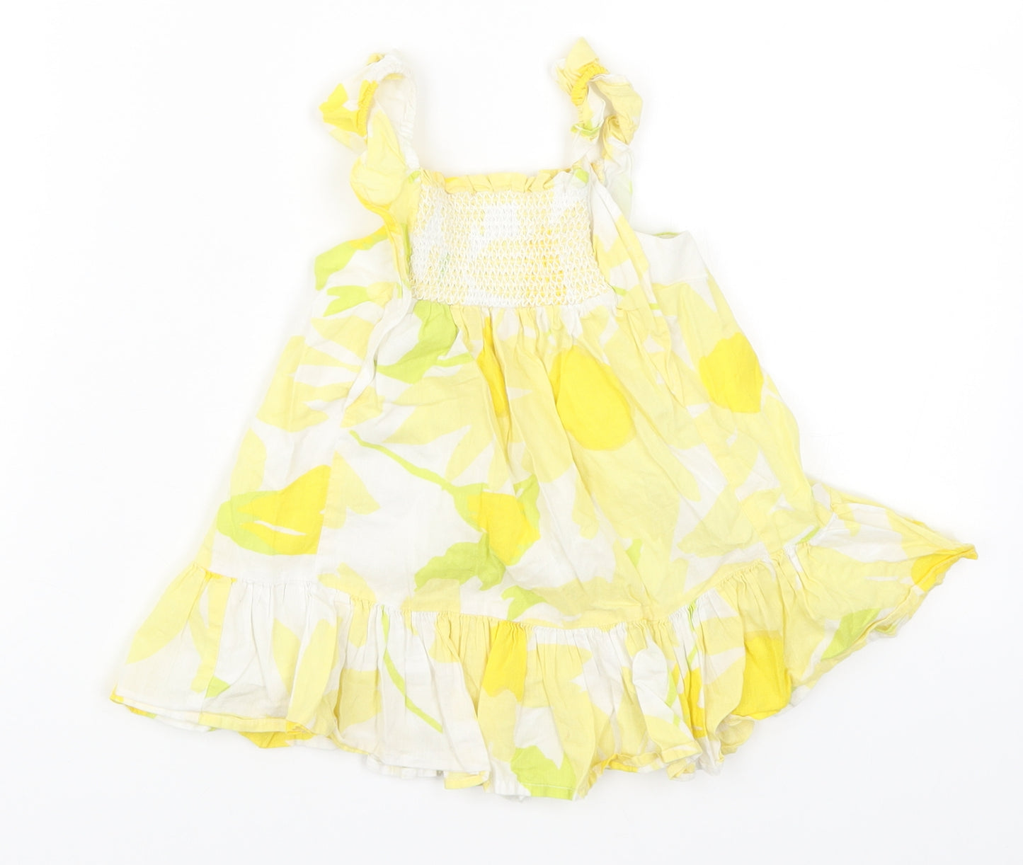 Gap Girls Yellow Floral  Trapeze & Swing  Size 12-18 Months