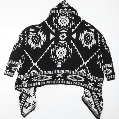 H&M Womens Black Geometric Knit Cardigan Jumper Size M