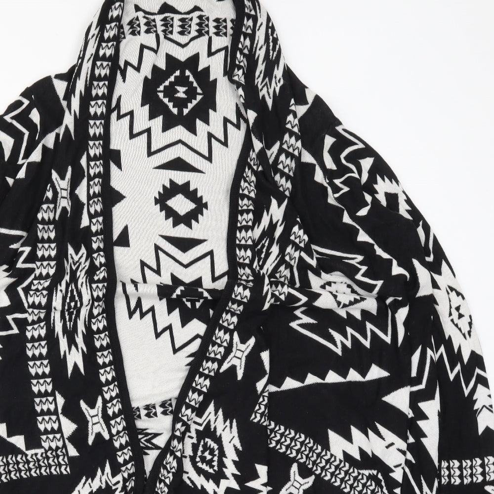 H&M Womens Black Geometric Knit Cardigan Jumper Size M