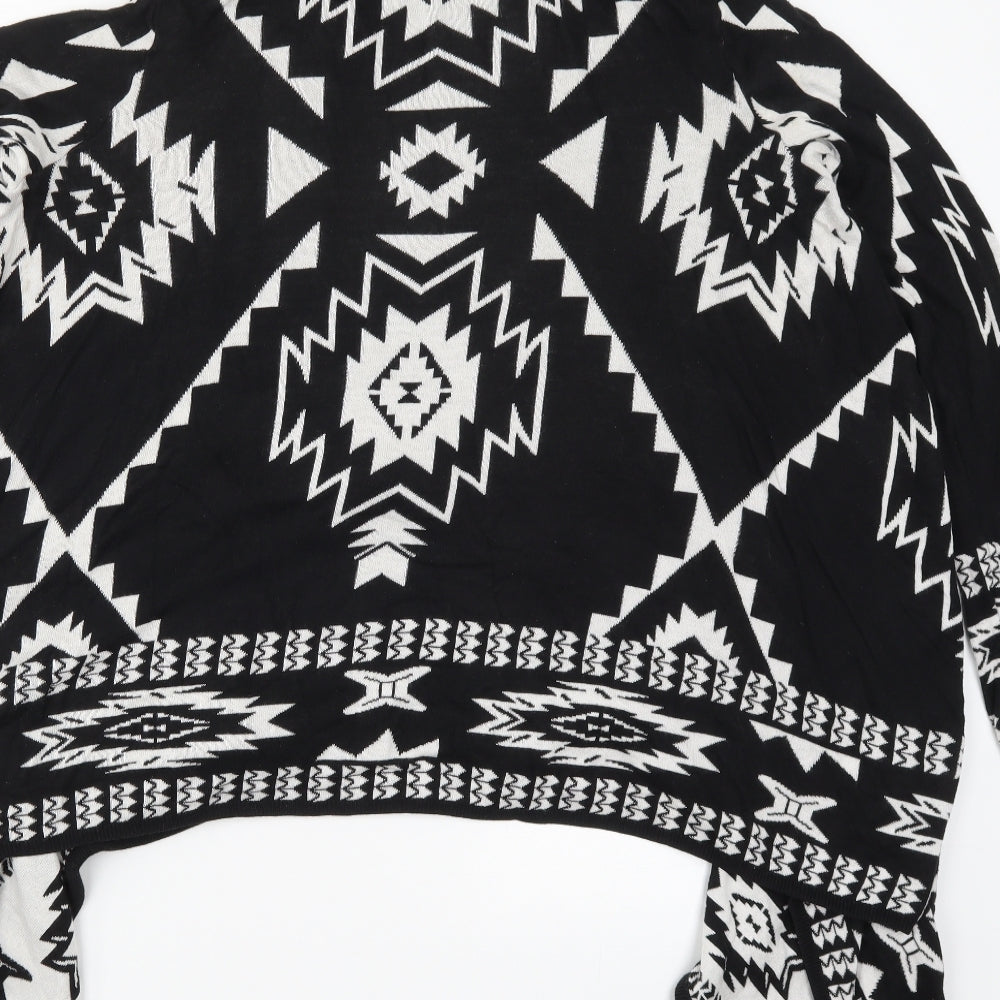 H&M Womens Black Geometric Knit Cardigan Jumper Size M