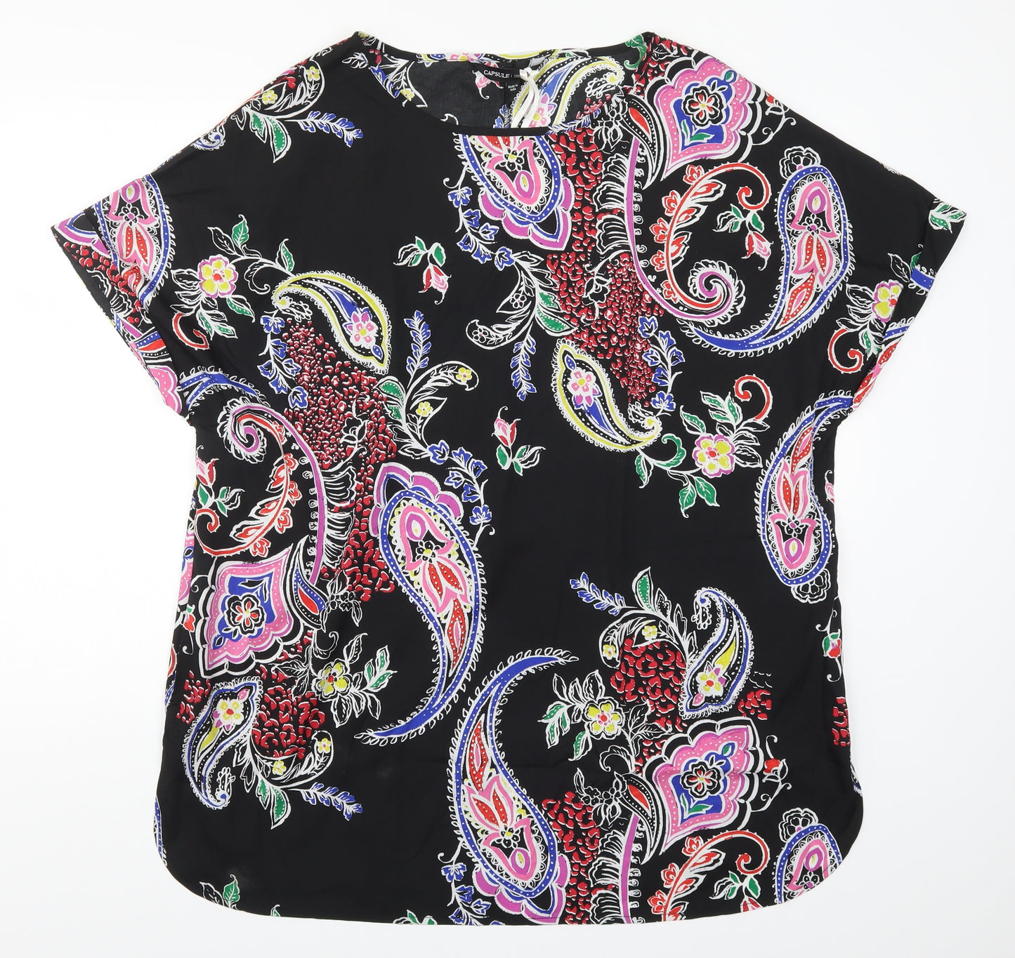 Capsule Womens Multicoloured Paisley  Basic T-Shirt Size 22