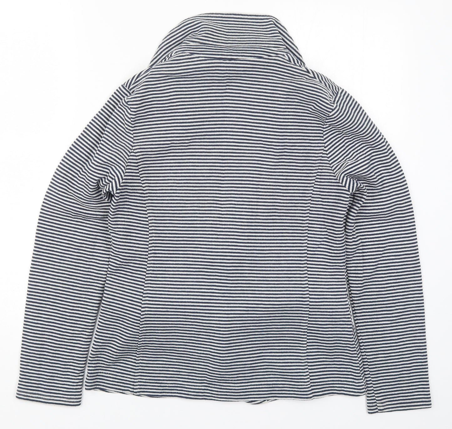 New Look Womens Blue Striped  Jacket Blazer Size 12