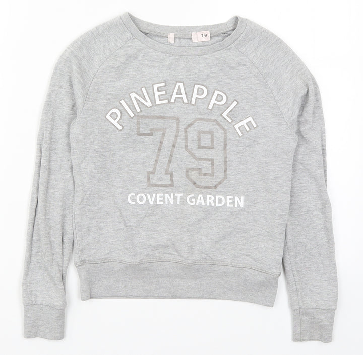 Pineapple Girls Grey Pullover Sweatshirt Size 7-8 Years - Pineapple Covent Garden