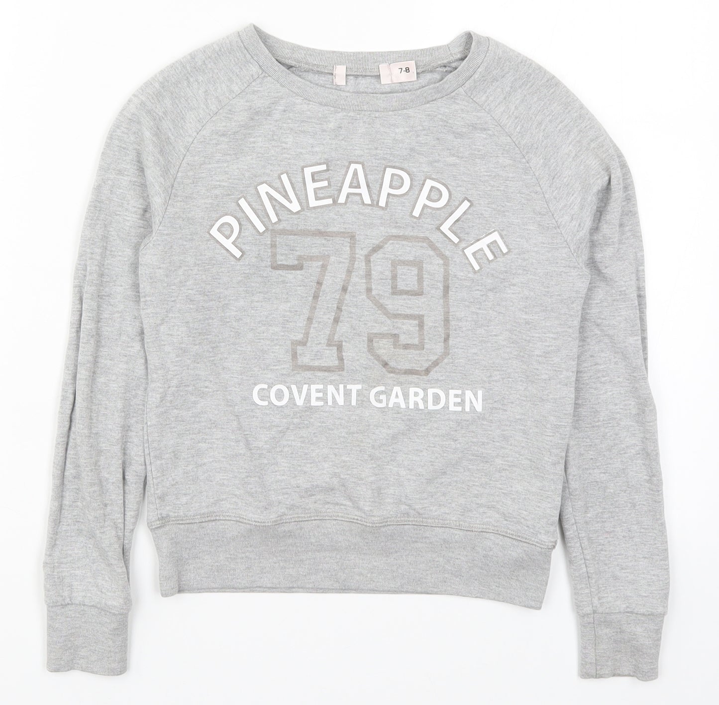 Pineapple Girls Grey   Pullover Sweatshirt Size 7-8 Years  - Pineapple Covent Garden