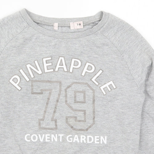 Pineapple Girls Grey   Pullover Sweatshirt Size 7-8 Years  - Pineapple Covent Garden
