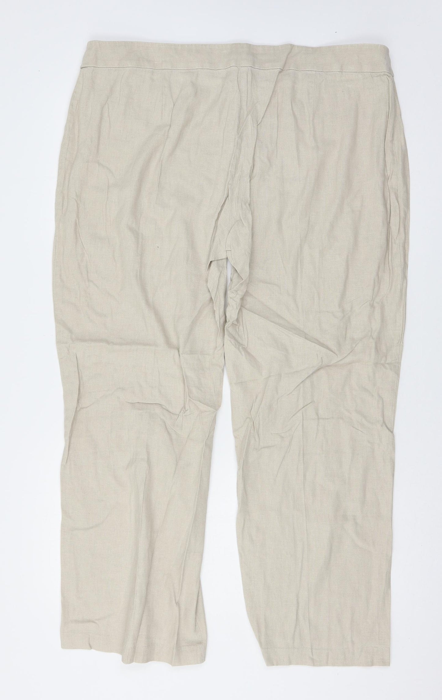 Marks and Spencer Womens Beige   Trousers  Size 20 L28 in