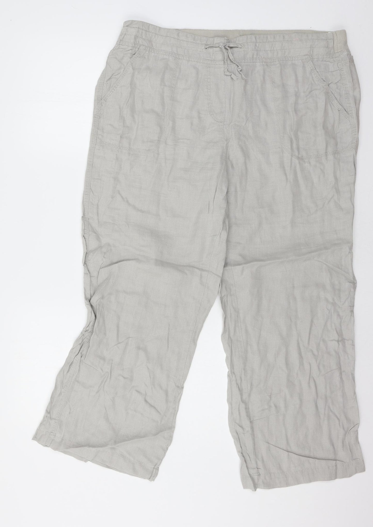 Marks and Spencer Womens Grey   Trousers  Size 18 L26 in
