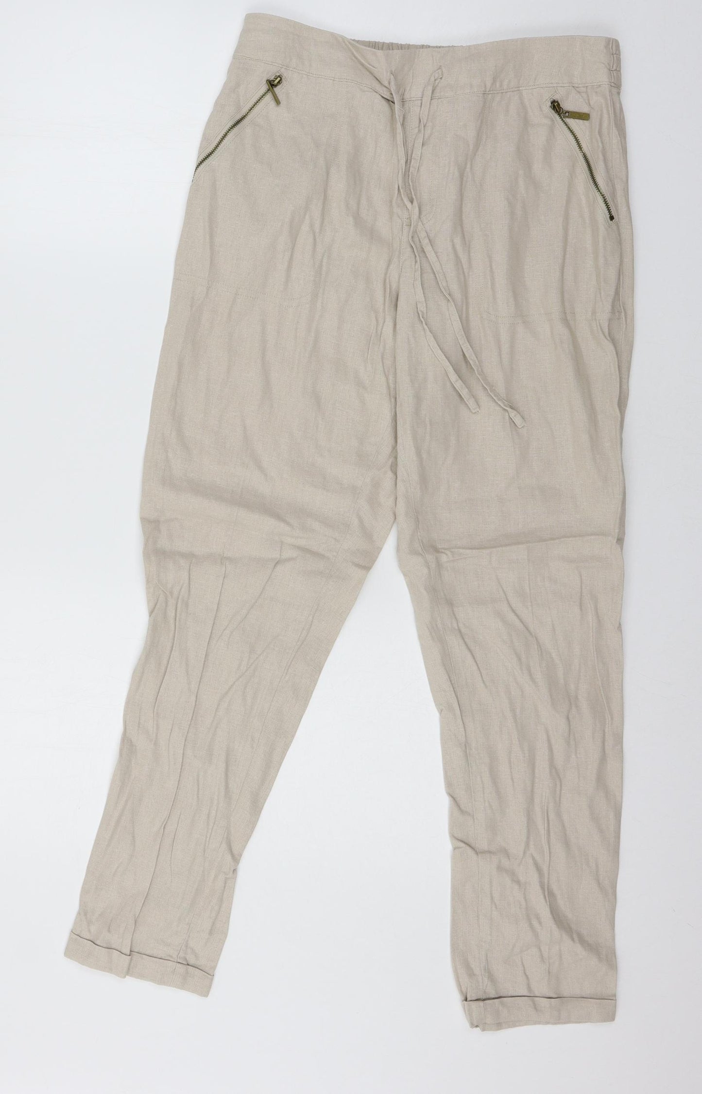 Atmosphere Womens Beige   Trousers  Size 10 L29 in