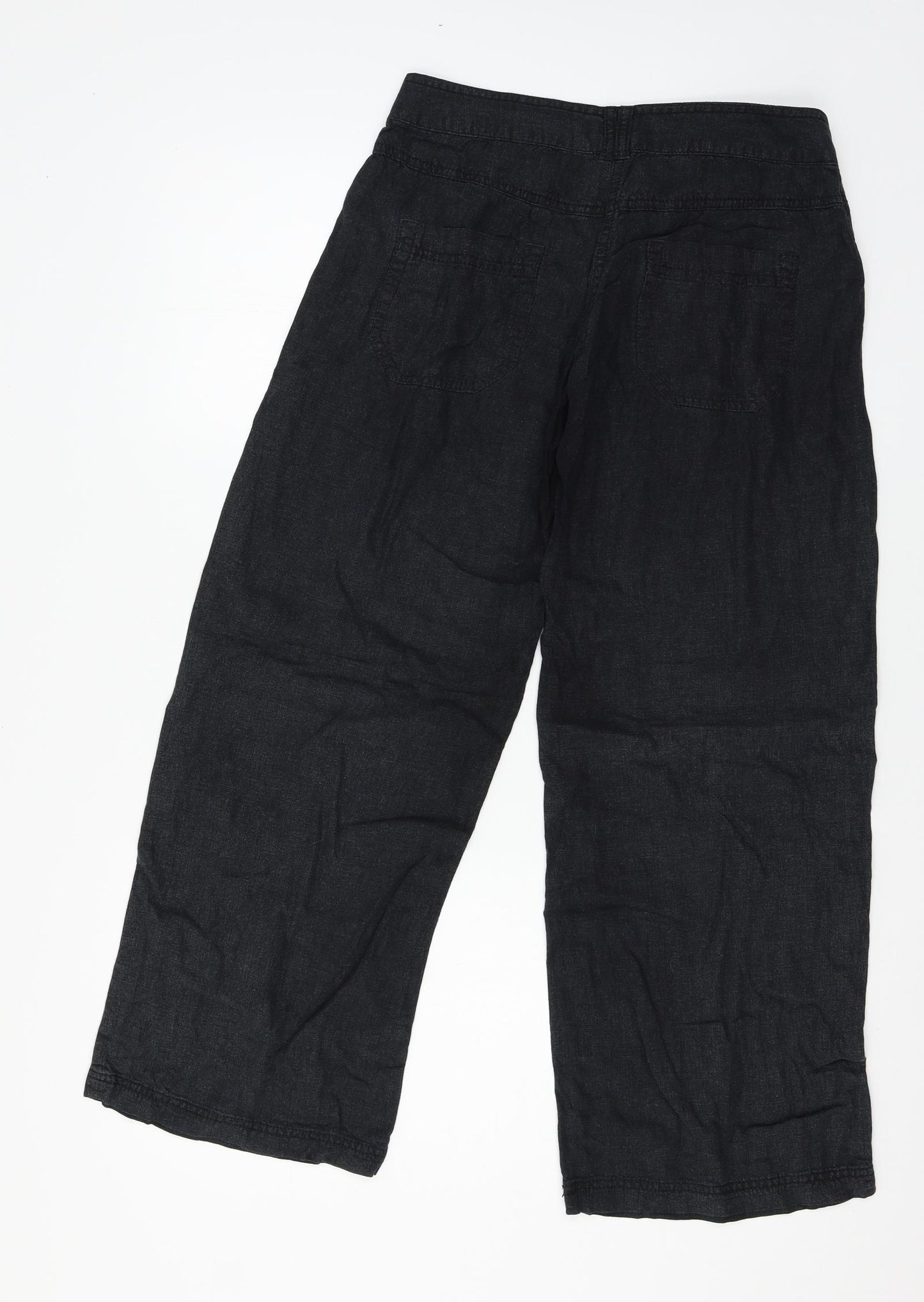 NEXT Womens Black   Trousers  Size 8 L27 in