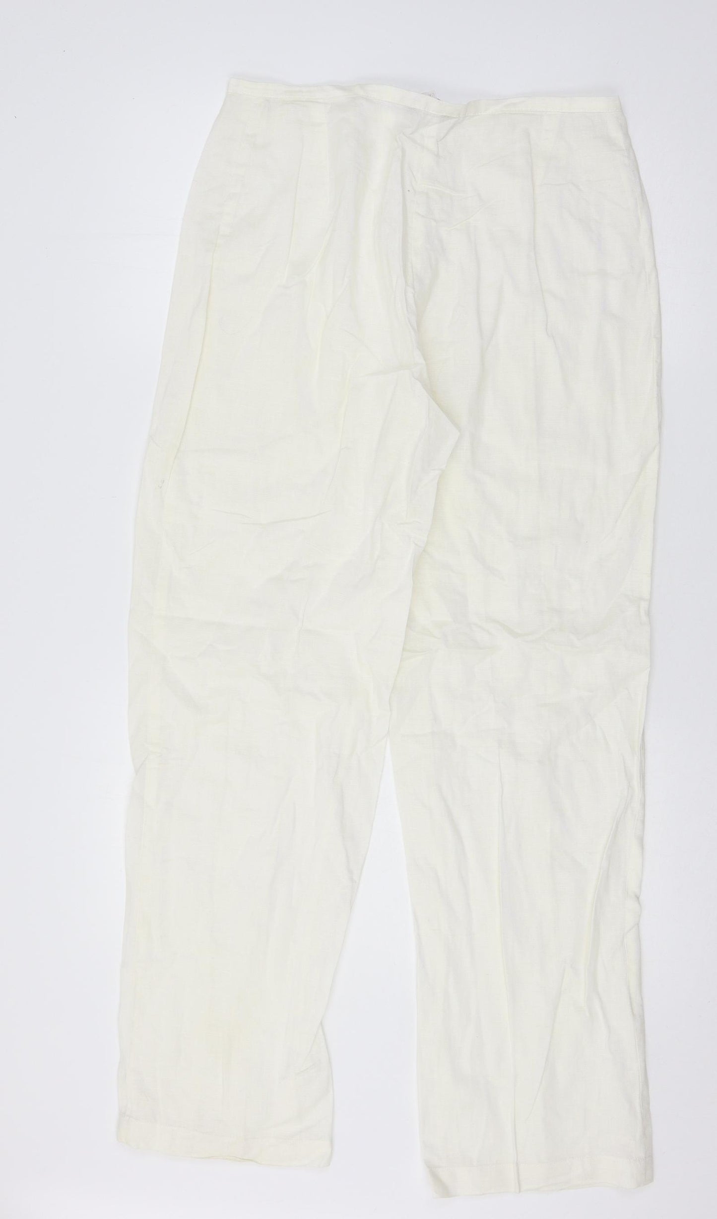 Roberto Naldi Womens Ivory   Trousers  Size 14 L29 in