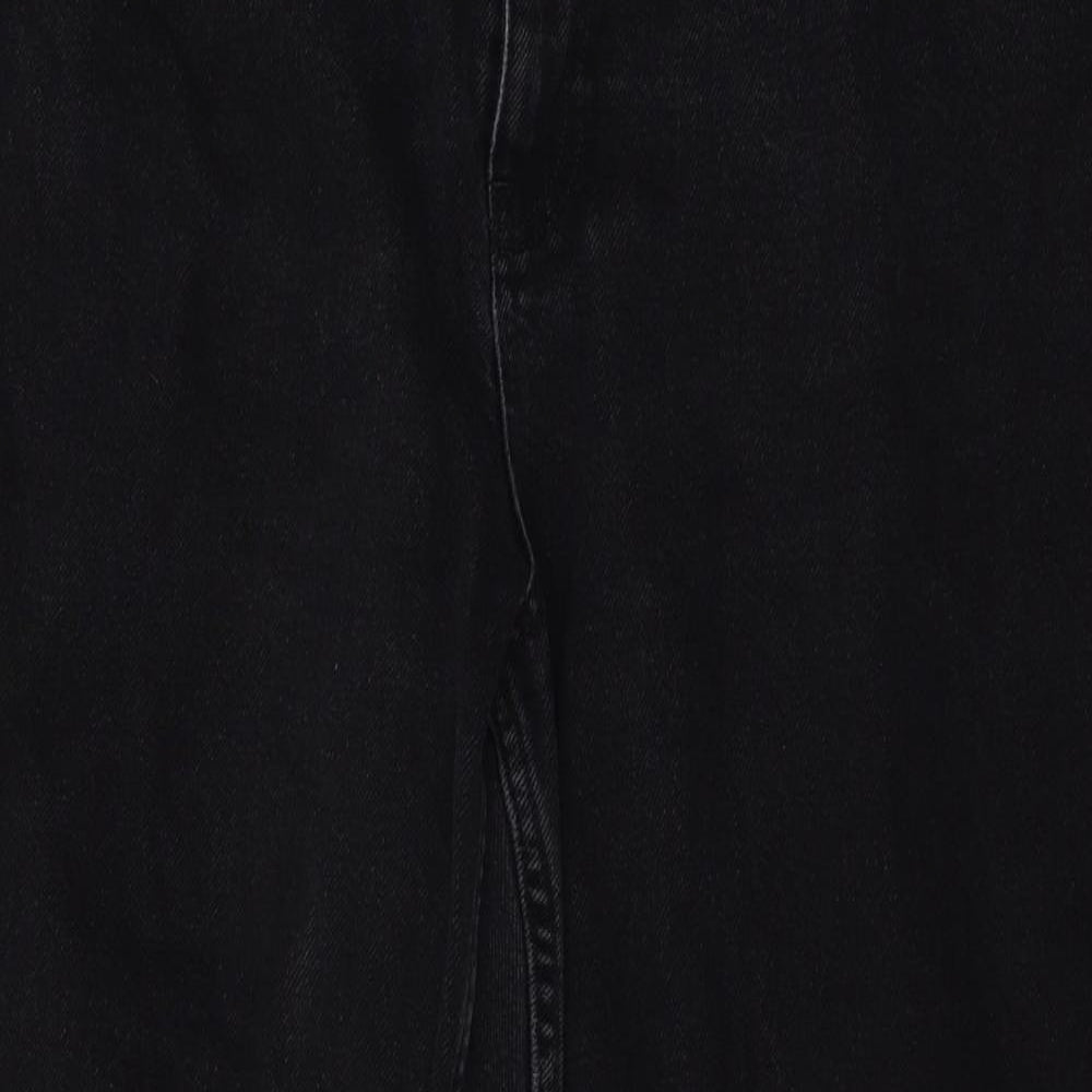 Denim & Co. Womens Black  Denim Mom Jeans Size 18 L27 in