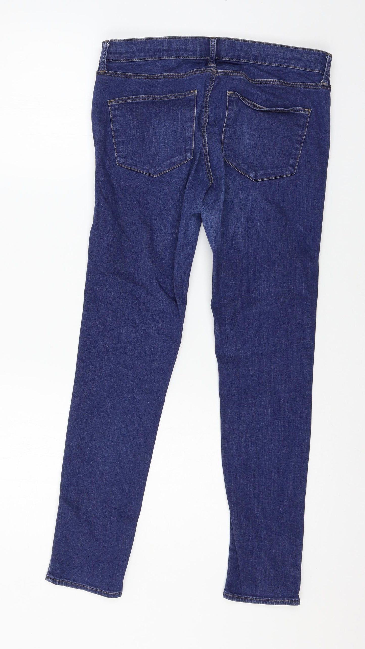 Topshop Womens Blue  Denim Skinny Jeans Size 10 L26 in
