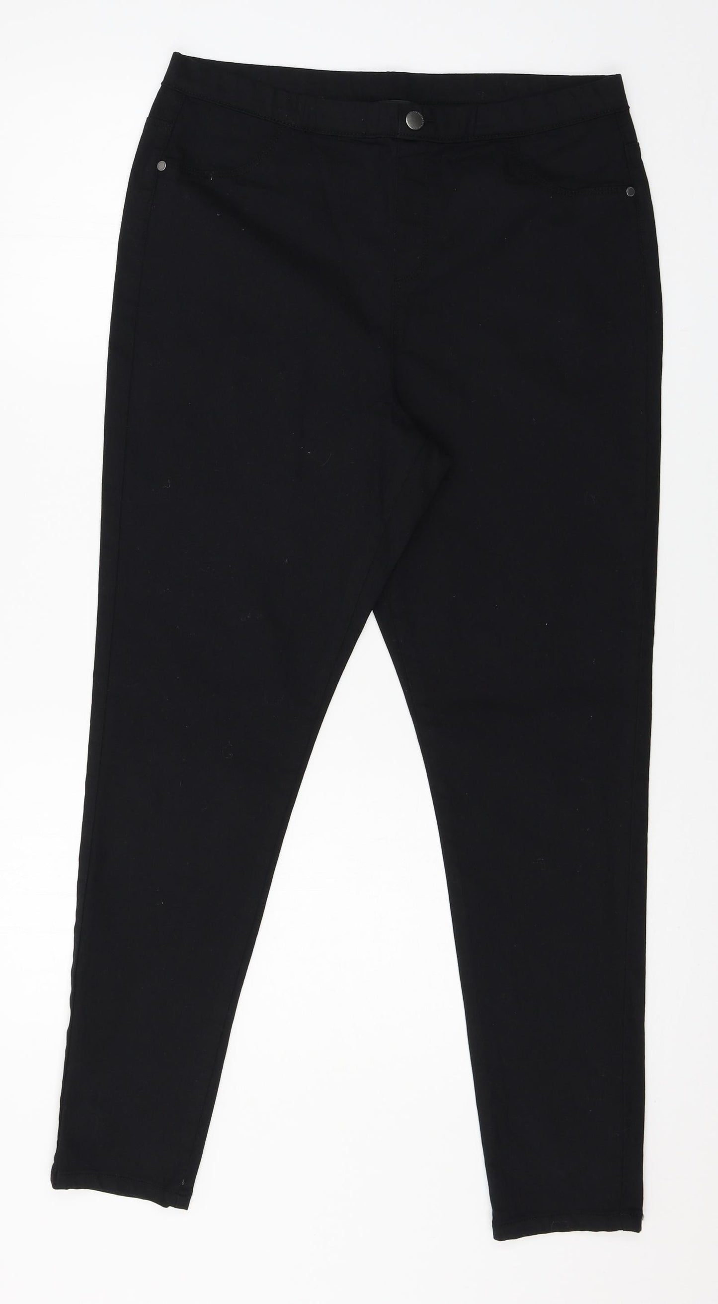 George Womens Black  Denim Jegging Jeans Size 14 L27 in