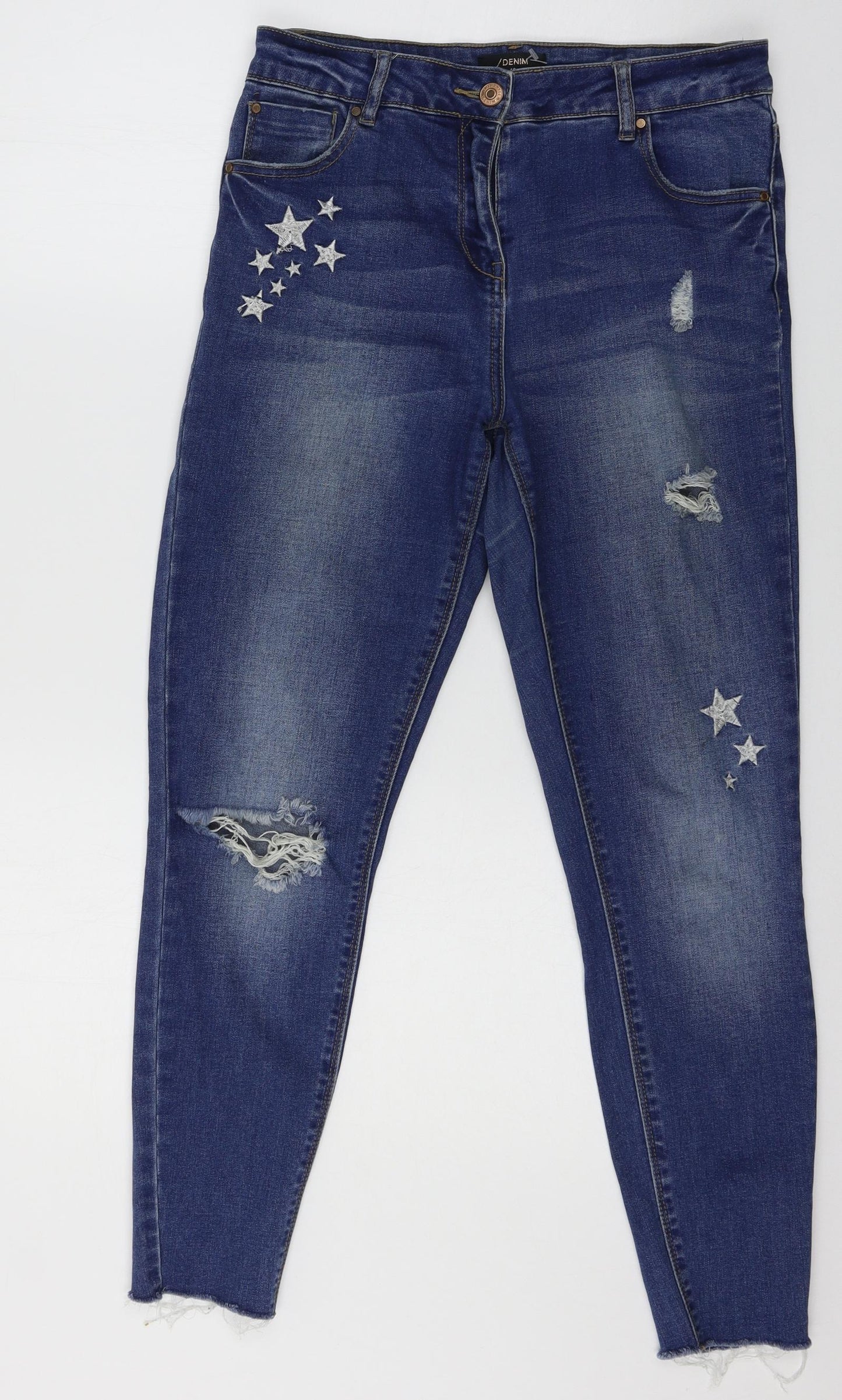 George Womens Blue  Denim Skinny Jeans Size 10 L26 in