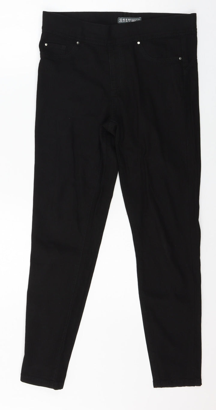 Denim & Co. Womens Black  Denim Skinny Jeans Size 12 L27 in