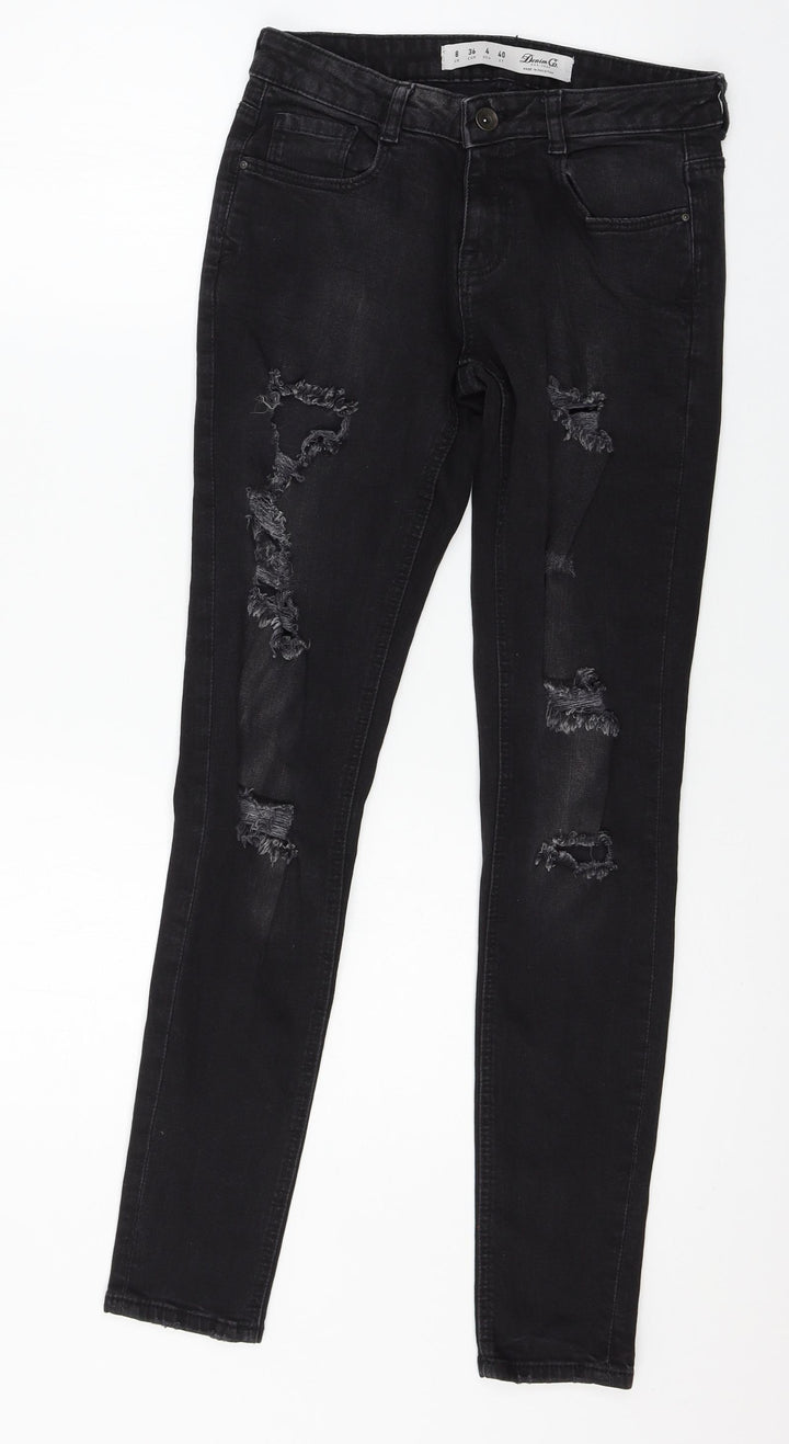 Denim & Co. Womens Black  Denim Skinny Jeans Size 8 L29 in