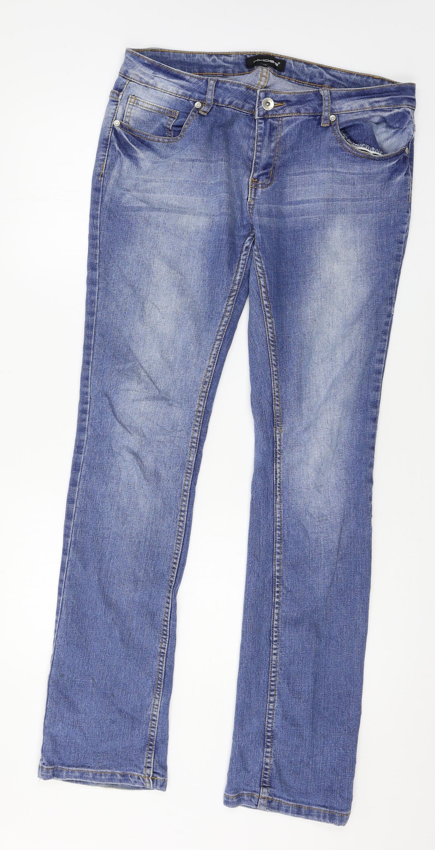 Hype Womens Blue  Denim Skinny Jeans Size 12 L33 in