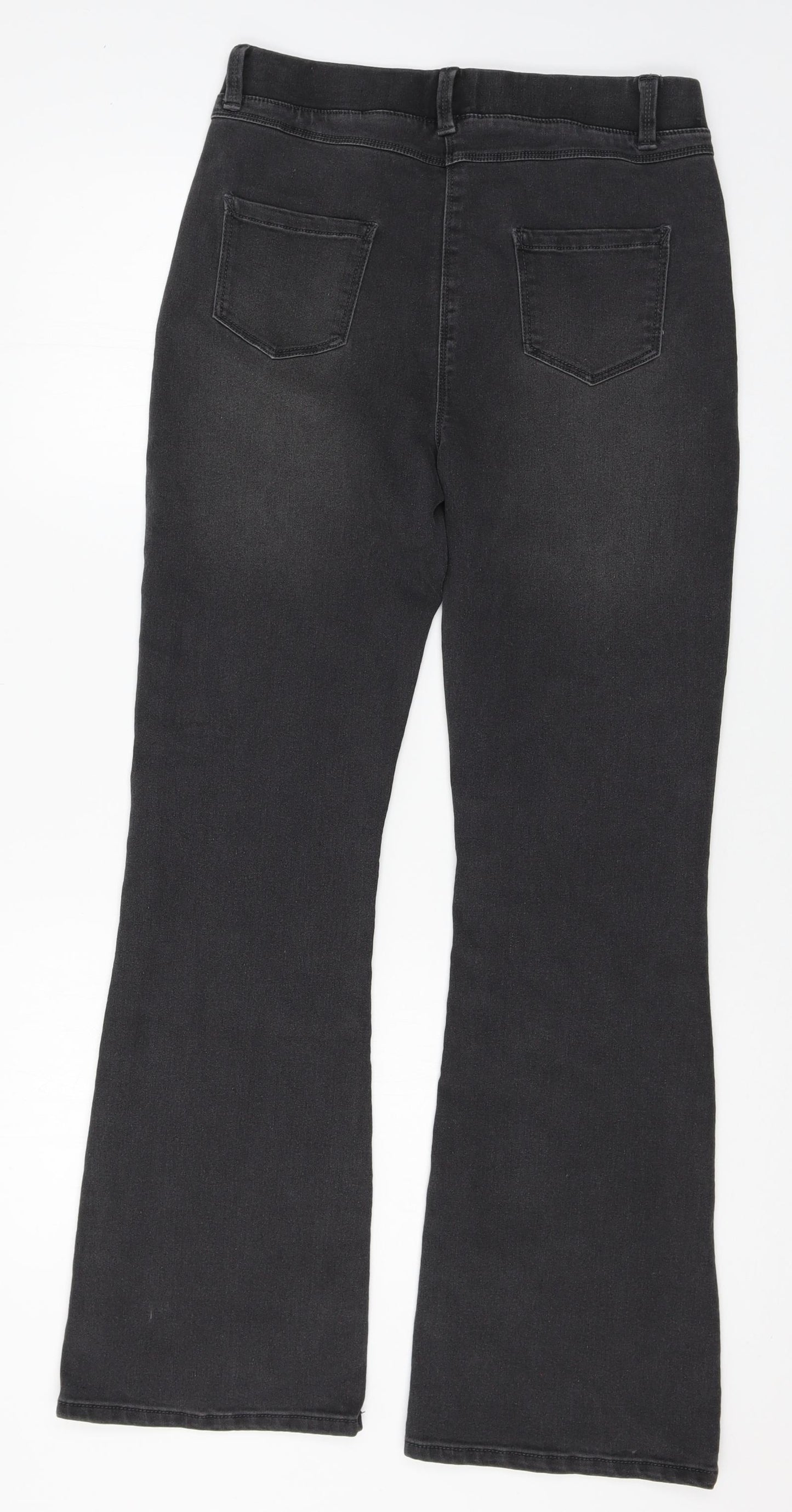 Simply Be Womens Grey  Denim Straight Jeans Size 12 L29 in