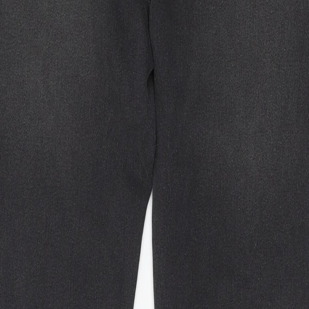 Simply Be Womens Grey  Denim Straight Jeans Size 12 L29 in