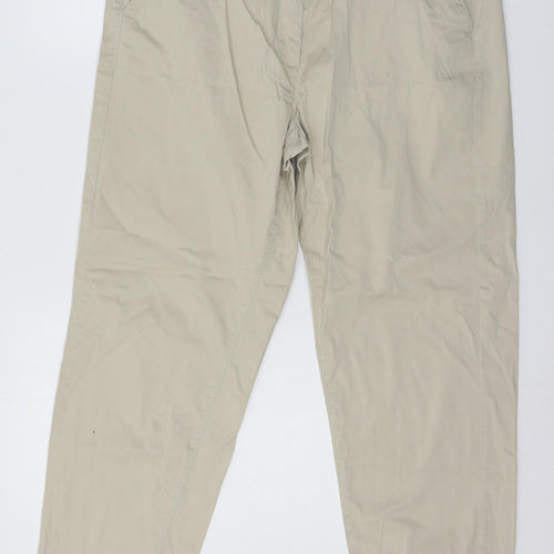 Per Una Womens Ivory   Chino Trousers Size 16 L28 in