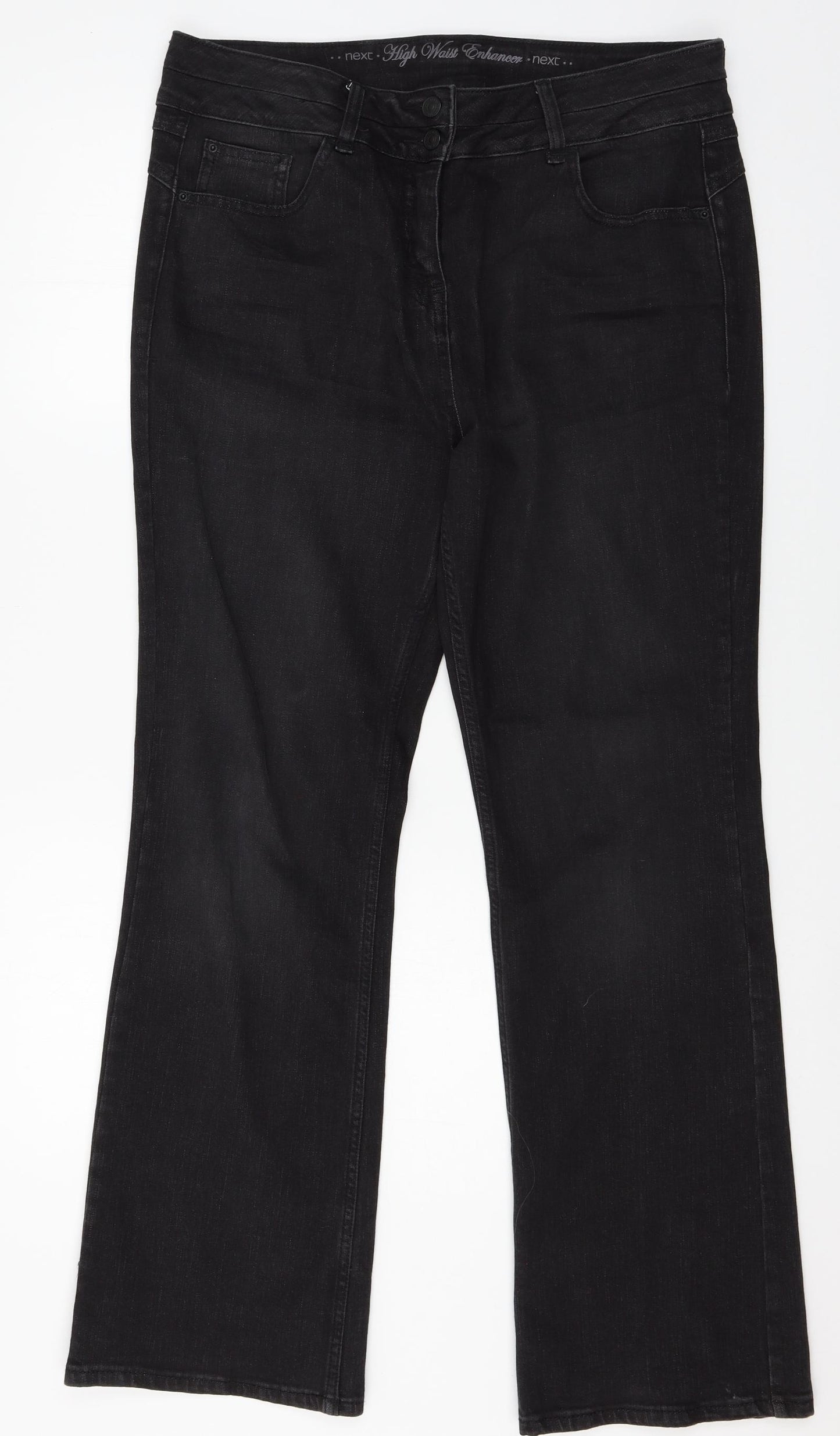 NEXT Womens Black  Denim Bootcut Jeans Size 16 L30 in