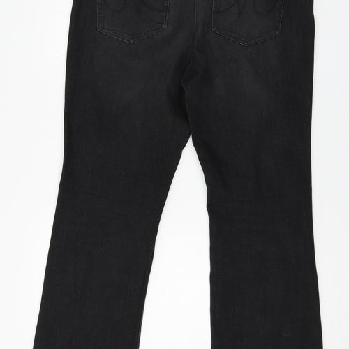 NEXT Womens Black  Denim Bootcut Jeans Size 16 L30 in