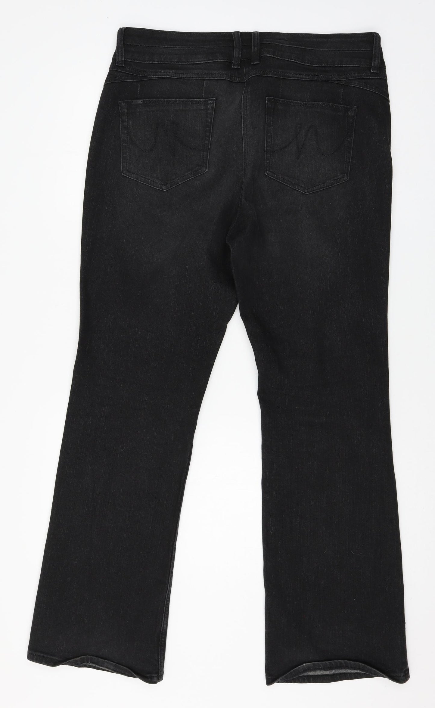 NEXT Womens Black  Denim Bootcut Jeans Size 16 L30 in