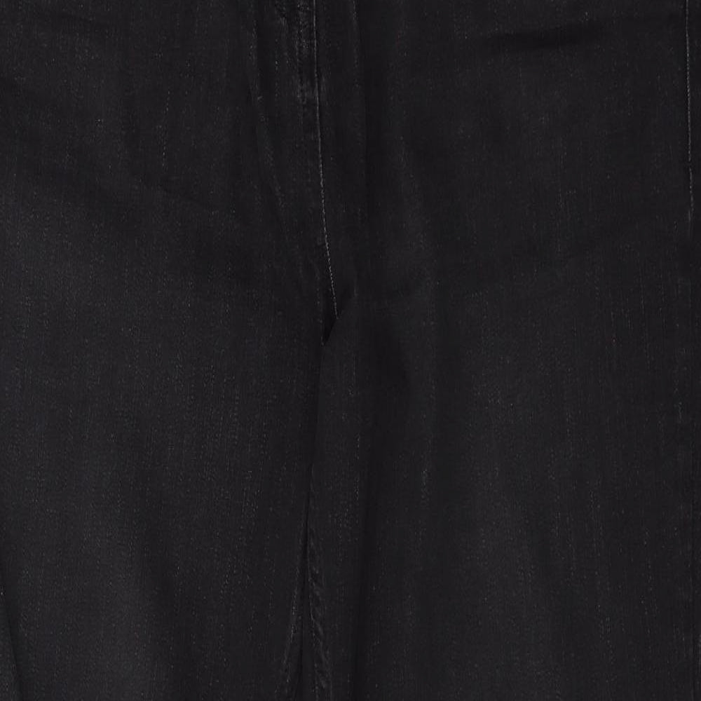 NEXT Womens Black  Denim Bootcut Jeans Size 16 L30 in