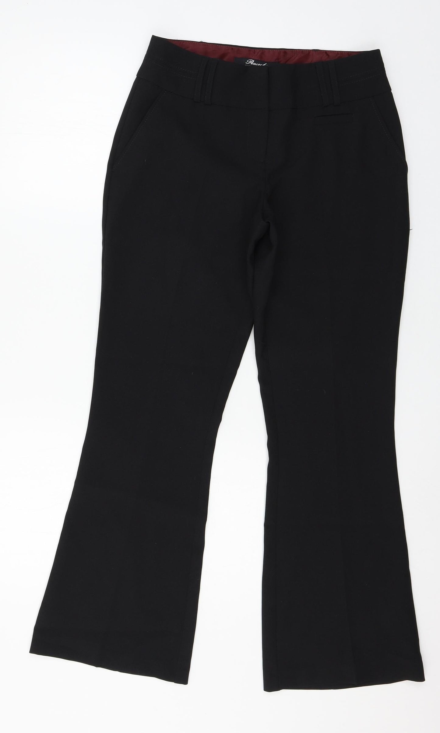 Peacocks Womens Black   Trousers  Size 8 L28 in