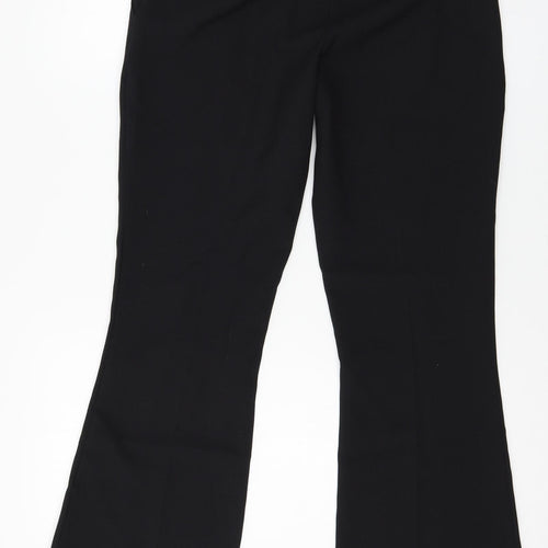 Peacocks Womens Black   Trousers  Size 8 L28 in