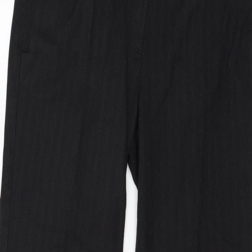 Warehouse Womens Black Striped  Trousers  Size 10 L28 in