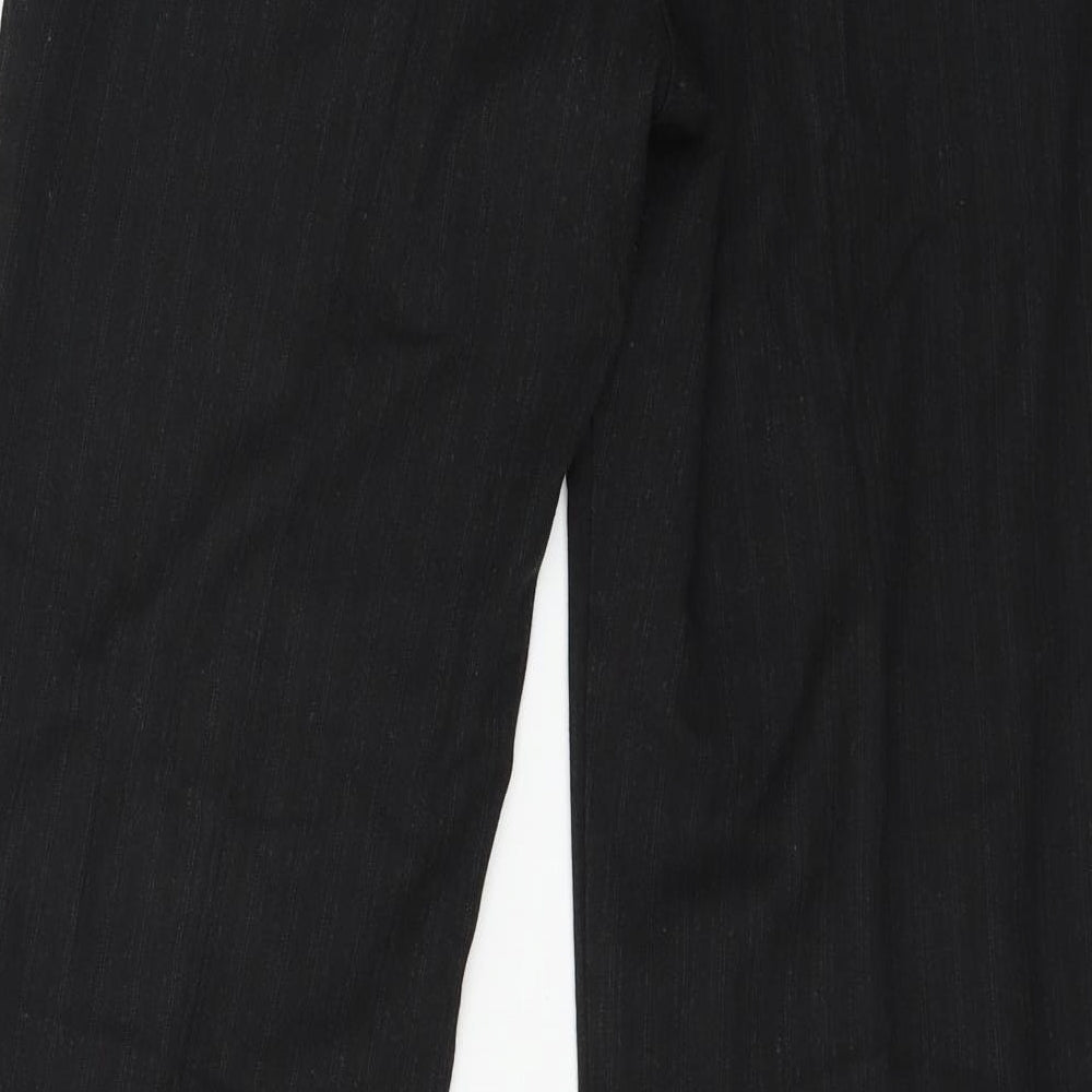 Warehouse Womens Black Striped  Trousers  Size 10 L28 in