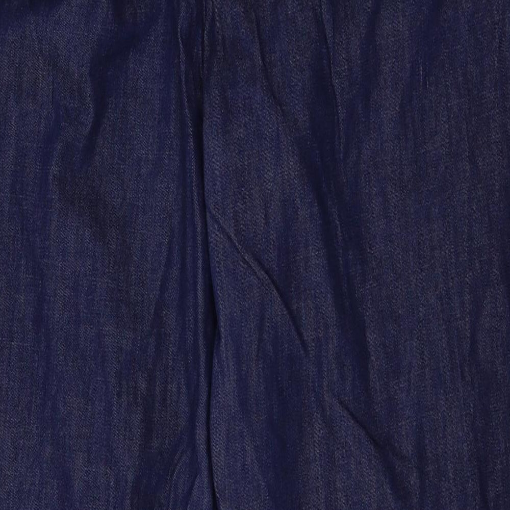 Marks and Spencer Womens Blue  Denim Straight Jeans Size 18 L27 in