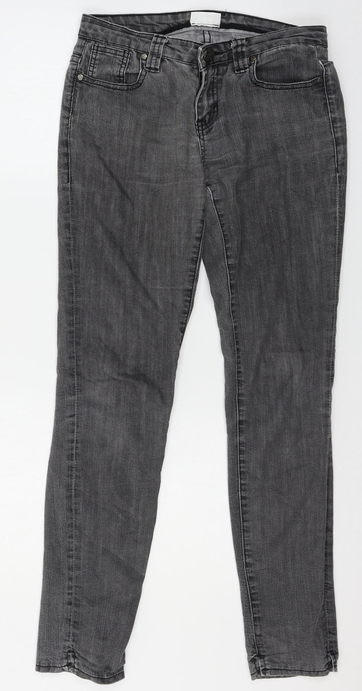 OKAY Womens Grey Denim Skinny Jeans Size 8 L29 in