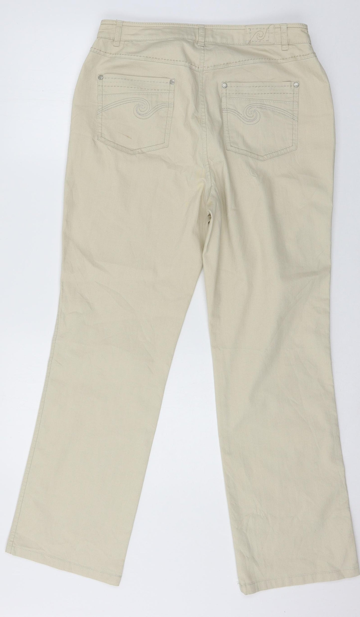 Fairfield Womens Beige  Denim Trousers  Size 12 L29 in