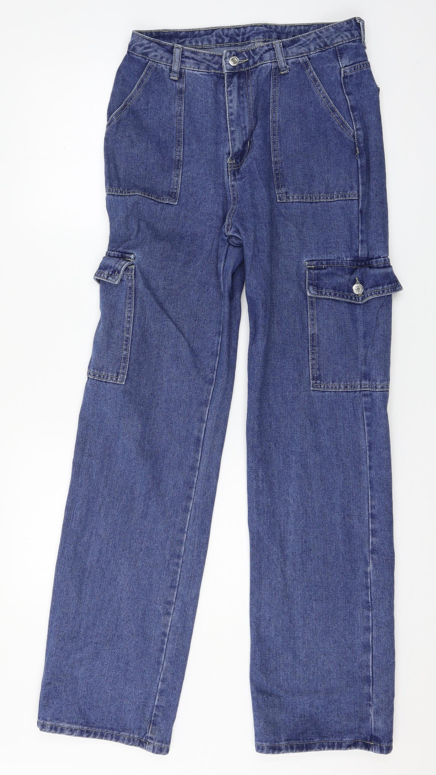SheIn Womens Blue  Denim Straight Jeans Size M L32 in