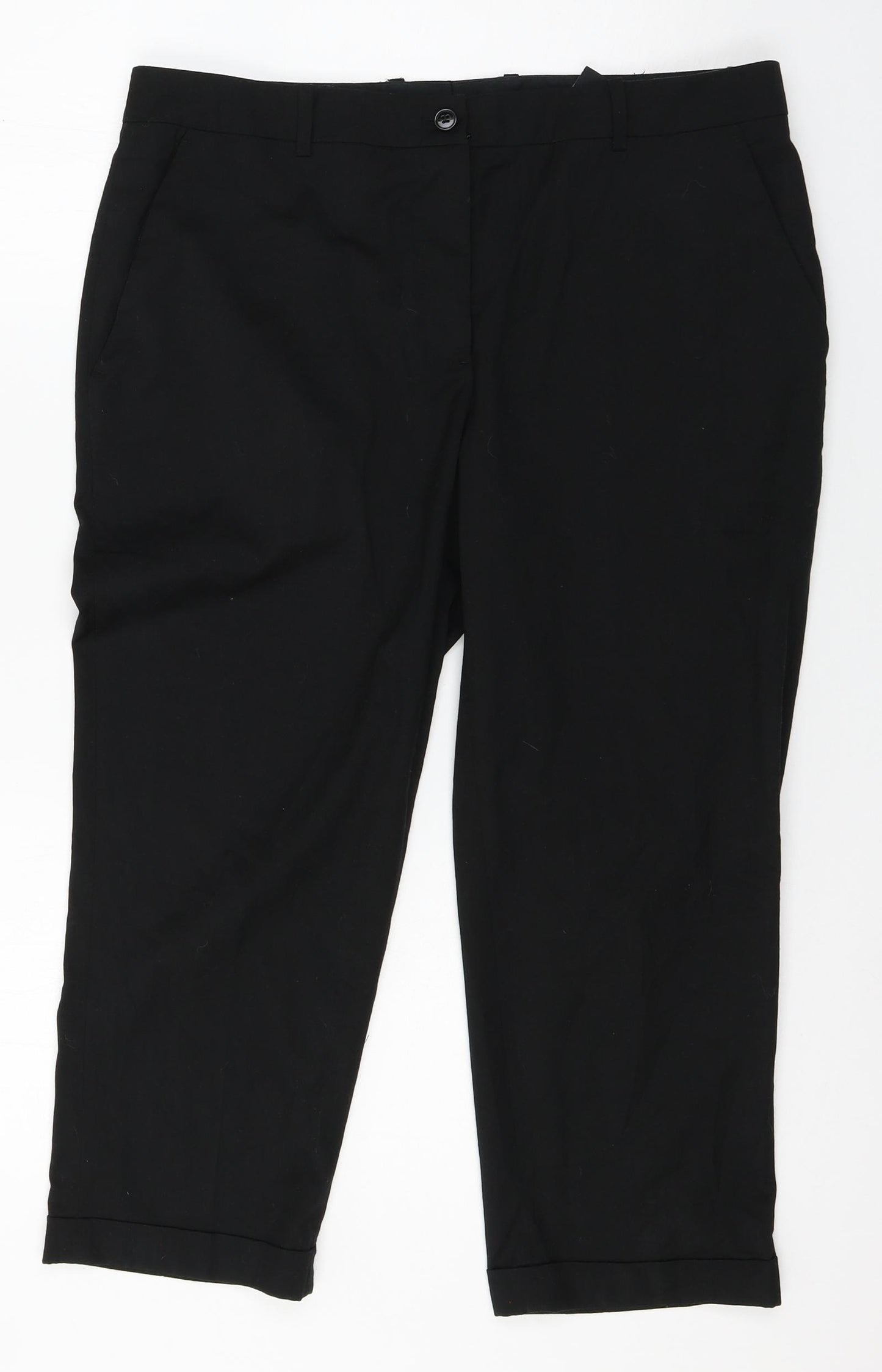 H&M Womens Black   Trousers  Size 14 L22 in