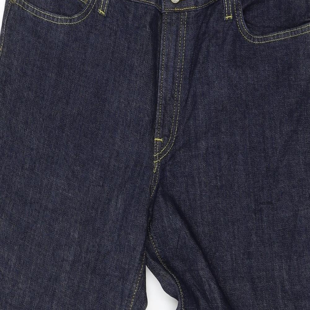 Lee Womens Blue  Denim Cropped Jeans Size 34 in L21 in